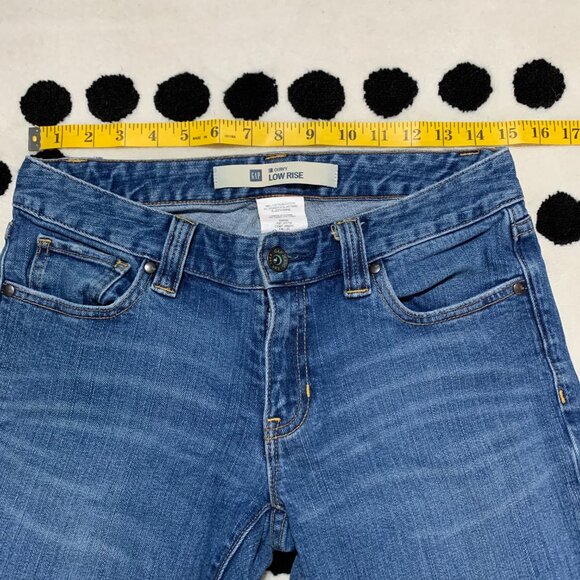 Vintage Y2K Gap I'm Curvy Low Rise Bootcut Medium Wash Denim Flare Jeans - Picture 9 of 13